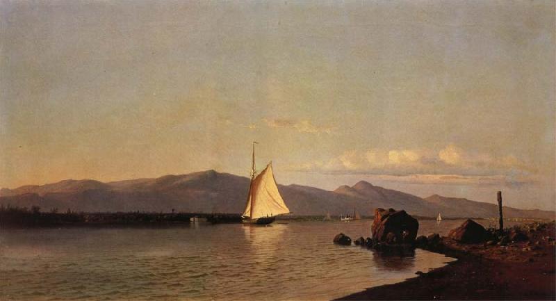 Francis A.Silva Kingston Point Hudson River oil painting image